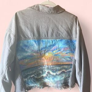 Painted Women's Denim Jean Jacket